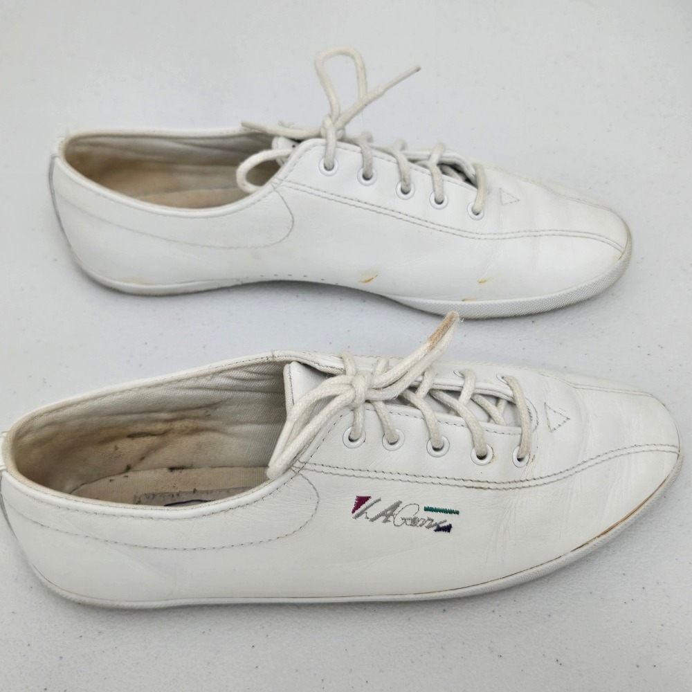 LA Gear Women White Leather Comfort Lace Up Athletic Sneakers Shoes Size 7.5 - Picture 2 of 7